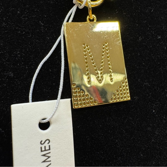 Uncommon James 14k Gold Plated Brass “M” InitialPendant Paperclip Chain Necklace - Picture 3 of 4